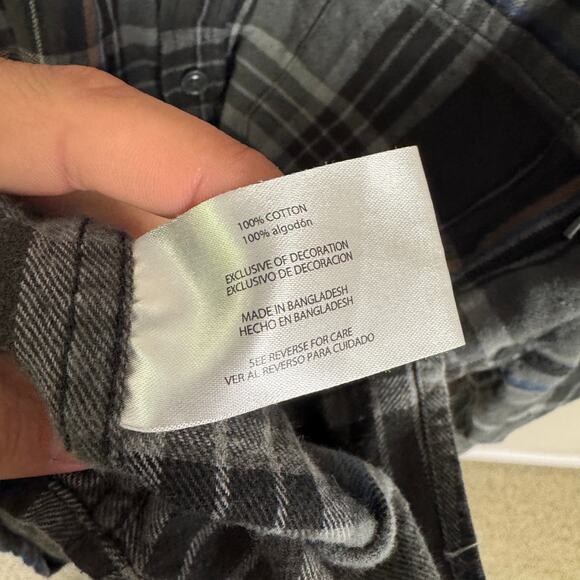 Eddie Bauer Button Up Flannel Cotton Shirt US Men's XL New - Picture 5 of 7